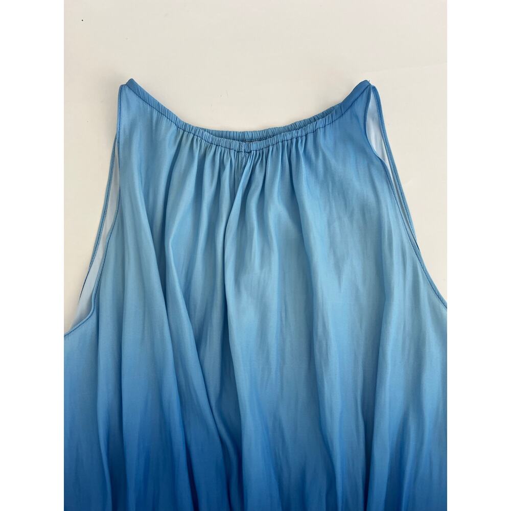 Ramy Brook Lauren Ombre Blue Sleeveless Top Womens Small Beach Coastal Luxe - Picture 10 of 12